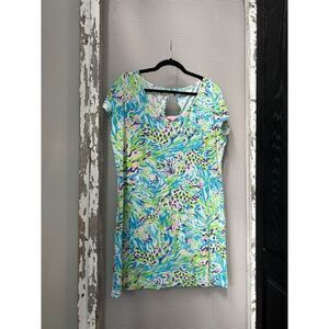 EUC Lilly Pulitzer Daniella Dress in Resort White Sea Soiree, Size large
